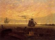 Caspar David Friedrich, Evening on the Baltic Sea